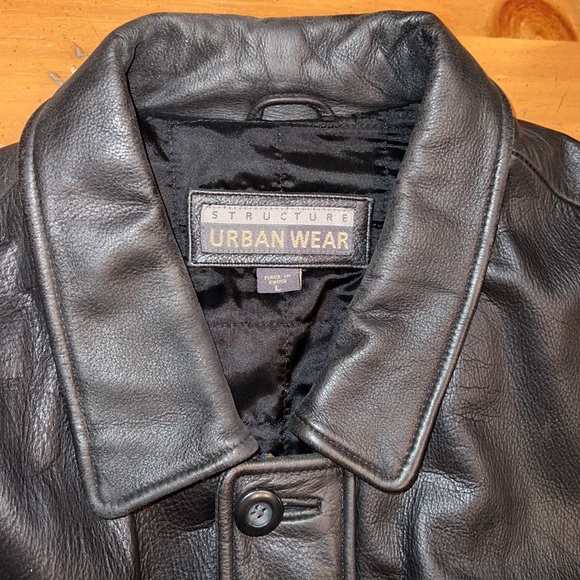 Mens “Structure” vintage leather jacket - size large - Picture 2 of 3